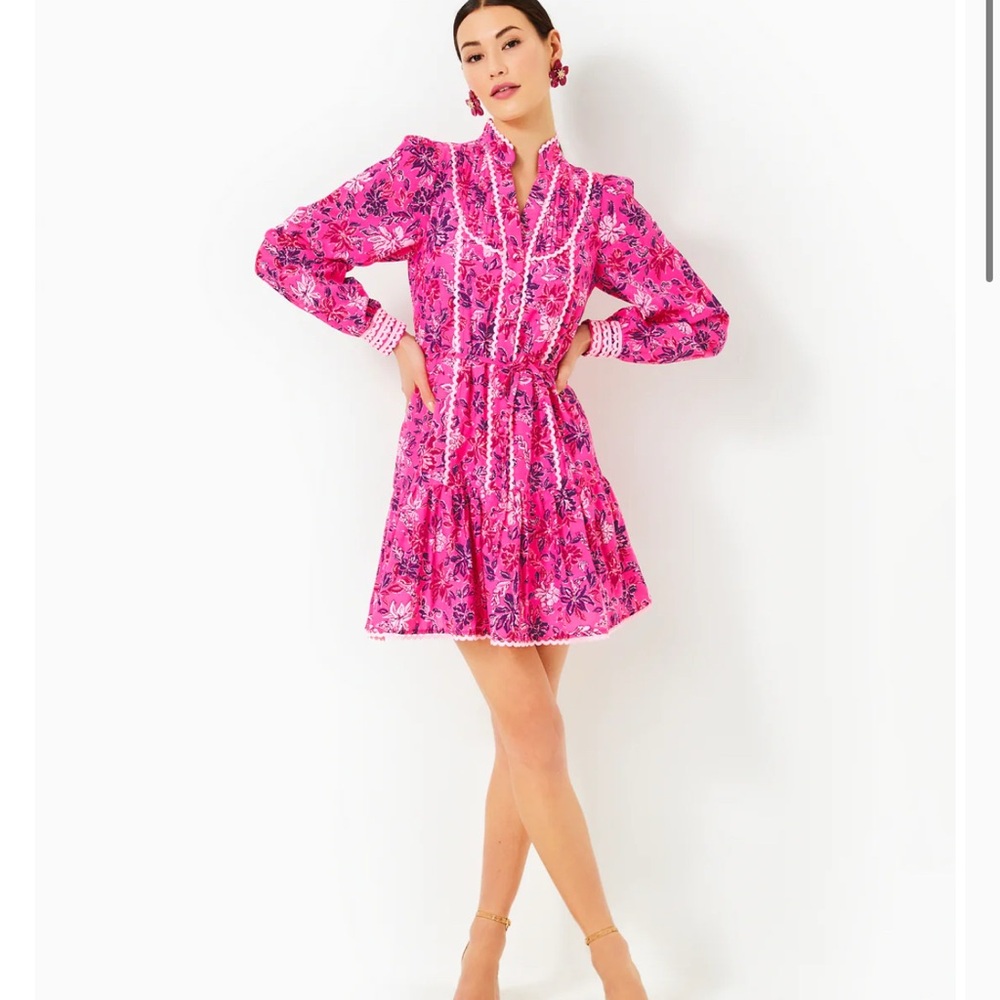 Lilly Pulitzer NWT Arletta Floral Pink Dress- size 4